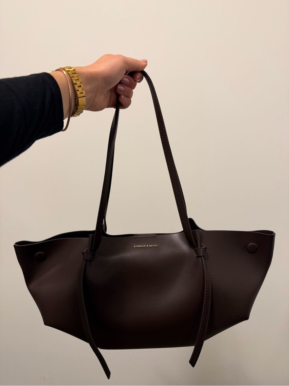 BNWT Charles & Keith Calla Tote Bag - Espresso Brown